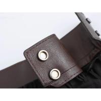 BUNO-2024 Otoño/Invierno francés minimalista Pu cuero empalme A-line falda Retro elegante Midi falda de media longitud Mujer - details 3