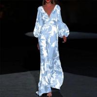 Vestidos verdes de verano 2025 con cinturón, elegantes, para ir al trabajo, de manga larga, para interiores de empresa grande, con cuello en V - details 8