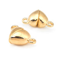 Cierre magnético de latón color oro de 18 quilates, cilíndrico ovalado, en forma de corazón, para collares y pulseras, accesorios para la fabricación de joyas. - details 8