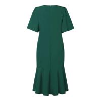 ZANZEA-Vestidos elegantes de sirena para mujer, Vestidos de fiesta ajustados con dobladillo con volantes y manga corta a la moda, bata Lisa Vintage de verano - details 5