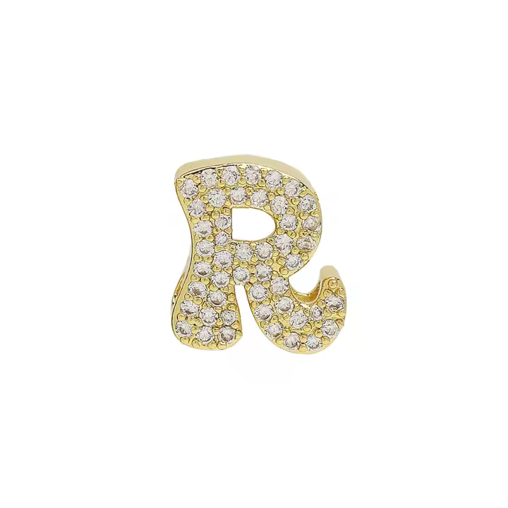 Pulseras personalizadas con 26 letras en inglés, pulseras con nombre de circonita de cristal, pulseras con letras deslizantes DIY, joyería de cumpleaños - 1