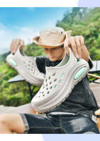 Sandalias Gruesas de Suela con Agujero para Hombres y Mujeres Moda de Playa, Deportes de Ocio, Temperamento Versátil, Pisando Caca - details 12