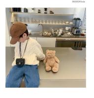 Suéter de Invierno para Niños Estilo Coreano Top de Cuello Redondo de Jacquard de Color Sólido Cálido y Moderno - details 2
