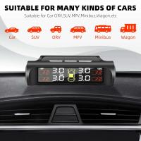 Sistema de monitoreo de neumáticos inalámbrico Solar TPMS LCD alarma de presión de neumáticos de coche advertencia de temperatura con 4 sensores - details 2