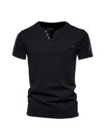 Camiseta informal japonesa de verano para hombre, Camiseta deportiva a la moda, Camiseta ajustada con bolsillo de algodón, camiseta de manga corta para hombre - details 5