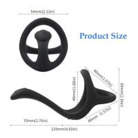 Anillo de eyaculación retardada con bloqueo del pene, estimulador del clítoris, juguete suave masculino, erección, fijación escrotal, productos para adultos - details 5