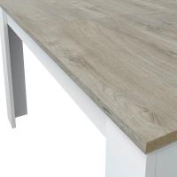 Mesa de Comedor Extensible de Madera Blanca Estilo Canadiense 140 a 190cm Ancho 90 Altura 78 - details 50