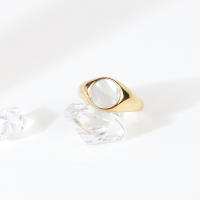 "Anillo Mujer Nácar Natural y Acero Titanio |   Joyería Hipoalergénica Vintage |   No Ennegrece ni Oxida |   Estilo Boho Elegante |   Regalo Perfecto para Ella – Envío Rápido Miravia" - details 7