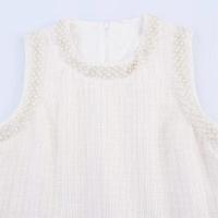 Vestido recto sin mangas con cuello redondo, estilo fragancia, falda corta de temperamento pequeño, ropa de mujer nueva de verano 2025. - details 10