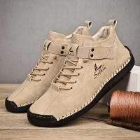 Zapatos Casuales de Cuero Hechos a Mano para Hombre 2024 Zapatillas Deportivas Transpirables para Exteriores - details 14
