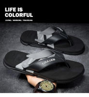 Chanclas antideslizantes de moda para hombre, personalizadas, zapatillas de playa para hombre, suaves, que no se pegan al pie, para usar zapatillas frescas. - details 13