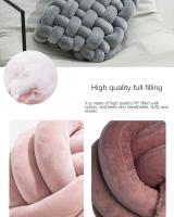 Cojín de felpa suave para sala de estar, almohada de sofá de Color sólido, cuadrada, tejida a mano, para el hogar - details 6