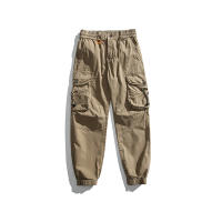 Pantalones Cargo de Moda para Hombres 2024 Estilo Callejero Suelto con Cordón Material de Algodón - details 7