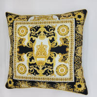 Funda de Almohada de Satén Floral Dorado Vintage de Lujo Patrón Clásico Europeo - details 2
