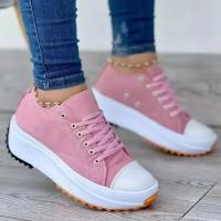 Zapatos individuales informales para mujer, calzado de lona con cabeza redonda, Color sólido, bajo, talla grande, otoño y verano - details 6