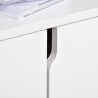 Mueble para Televisor Moderno de 42" Mesa de Salón con Armario de Doble Puerta y 3 Compartimentos Abiertos Blanco Almacenamiento de Media y TV - details 7