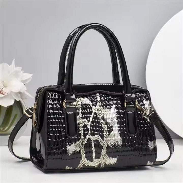 Bolso bandolera de lujo para mujer de gran capacidad con cierre de cremallera, forro de poliéster 22063 de sensación de alta gama - 1