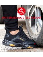 Zapatos de Trabajo para Hombres con Punta de Acero a Prueba de Golpes y Anti-perforación Transpirables Cómodos con Suela Suave Zapatos de Seguridad Protectoros para Hombres Hechos en China - details 4