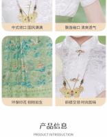 Conjunto de cara de caballo para niña, Hanfu de alta gama para niños, estilo chino, falda de disfraz de la dinastía Ming para niña pequeña para primavera - details 4