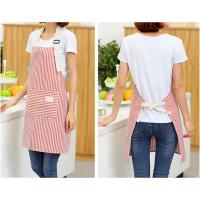 Delantal fino de algodón y lino para mujer, cocina casera, verano, 2 unidades - details 4