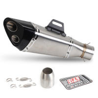 Universal Motorcycle Exhaust Muffler Pipe Escape Exhaust Tail Pipe Vent Pipe Exhaust Canister End Pipe Stainless - details 4