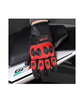 YOUHOO Guantes de Moto Transpirables de Cuero, Guantes de Cricket de Dedo Segmentado con Cierre de Tirón Hechos en China, Cuidado del Deportes con Lavado de Manos - details 2