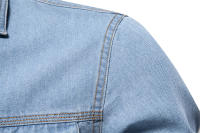 Camisa vaquera lavada de alta calidad para hombre, camisa informal de manga larga de algodón, otoño 2024 - details 7
