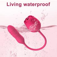 Vibrador consolador juguetes sexuales para mujeres juguete sexual rosa 3 en 1 con vibradores de punto G de empuje y 10 modos de succión para estimulación del pezón del clítoris consoladores anales de doble punta juguetes sexuales para adultos juegos para - details 5