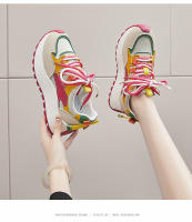 Nuevo estudiante de primavera corriendo deportes de suela gruesa que aumenta los zapatos casuales - details 16