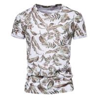 Novedad de verano, camiseta estampada, camisa de fondo para hombre con cuello redondo a la moda, top informal para hombre - details 13