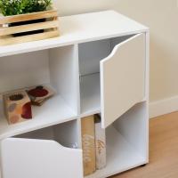 Estantería de Madera, Librería con Puerta y Compartimentos Abiertos, Mueble almacenaje, Organizador,en Color Natural de 119x29x59 cm para Estudio,Dormitorio,Salón, Oficina y Biblioteca - details 20