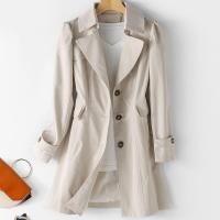 Cortavientos de longitud media para mujer, abrigo ajustado versión coreana, Top de primavera y otoño, nuevo - details 0