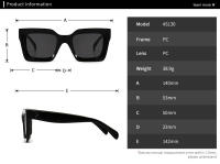 Toyear-gafas de sol cuadradas Vintage para hombre y mujer, lentes de sol de diseñador de marca de lujo, gafas de gran tamaño, UV400 - details 7