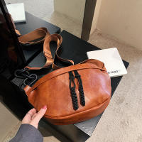 Bolsa Casual Unisex de Gran Capacidad Diseño Oblíquo de Hombro, Estilo Europeo Americano, Color Sólido PU, Bolsa de Viaje Versátil - details 3