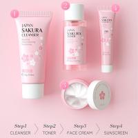 Sakura-Conjuntos y kits para el cuidado de la piel con suero limpiador, crema para ojos, crema con esencia, productos de belleza para mujeres, juegos de regalo, Kit de viaje de rutina - details 14