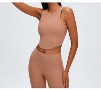 Chaleco de Yoga sin Costuras Ropa Deportiva Transpirable para Mujeres Ideal para Entrenamiento y Correr Material de Nylon Hecho en China - details 11