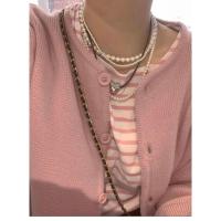 Collar Colgante Corazón de Plata, Negro de una sola cadena, Collares de Mujer, Collares de Cuello y Punto, Joyería y Bisutería - details 20