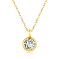 Collar de moissanita de oro de 18K auténtico AU750 para mujer, joyería fina, regalo de boda, 1 quilate - details 5