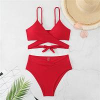 Bikinis de Cintura Alta 2025 Traje de Baño Cruzado con Tiras para Mujer - details 6