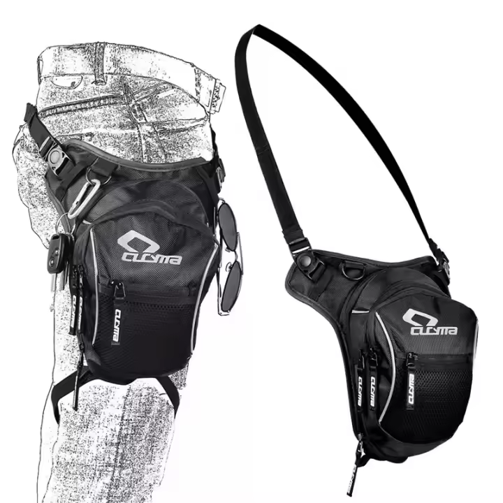 Bolsa de pierna de cintura impermeable para motocicleta, Bolsa transpirable, Mochila Sacoche Alforge para montar, carreras, viajes, Camping - 1