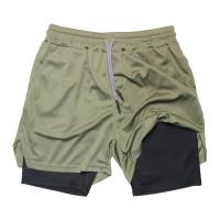 Pantalones Cortos de Fitness de Doble Capa para Hombres Secado Rápido Entrenamiento de Gimnasio - details 3
