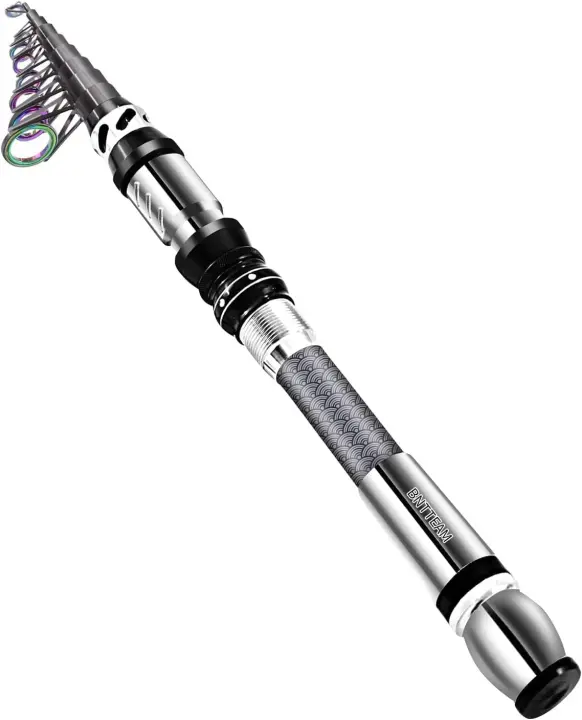Caña de Pescar Portátil Cabeza de Palo Fluorescente de Fibra de Carbono 99% - 1