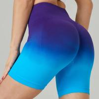 Pantalones cortos sin costuras con gradiente para mujer, pantalones cortos deportivos informales para bicicleta, pantalones cortos transpirables para entrenamiento físico y Yoga - details 5