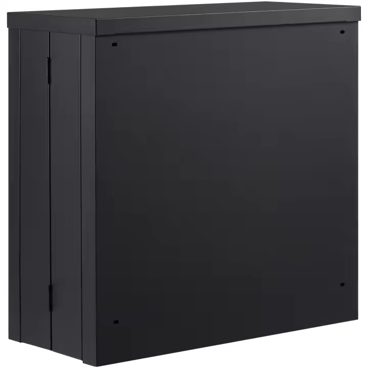 SucceBuy Gabinete de pared plegable, casillero de garaje de metal de 26 pulgadas, capacidad de 240 libras, estante ajustable, cofre de herramientas con puerta magnética para oficina, hogar, almacén, negro - 1
