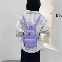 Mochila holográfica de nailon coreano para mujer, bolsa escolar pequeña informal de Color sólido, bolsa de viaje para adolescentes, bolsa escolar para estudiantes - details 6