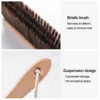 Cepillo de cerdas de madera Natural, molinillo de barra de escritorio antiestático, cepillos de limpieza de café en polvo, escoba de barrido para cama doméstica, 1 ud./2 uds. - details 3