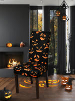 Juego de 6 fundas para silla de Halloween, elásticas, extraíbles, lavables, protección para decoración de vacaciones para comedo - details 5