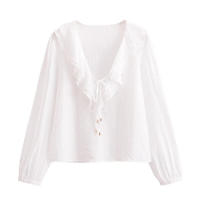 OUWU- Camisa Decorativa Con Volantes Colgantes Para Mujer Primavera/Verano Nuevo Producto Ropa Casual Para Mujer - details 1