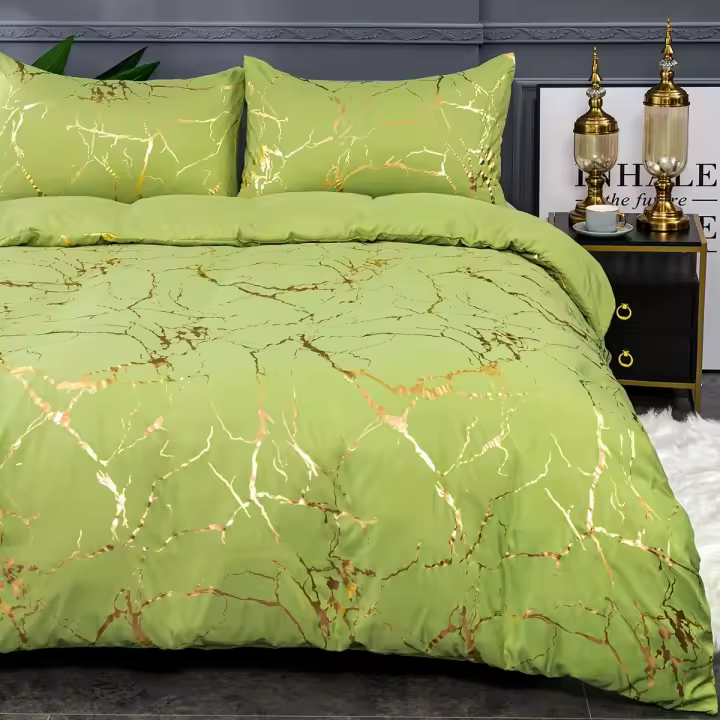 Funda de edredón suave y cómoda para dormitorio, conjunto de ropa de cama, 3 piezas - 1