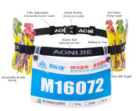 Cinturón de la carrera AONIJIE Unisex E4076 con bolsillo para bandas en la cintura para triatlón maratón ciclismo motor con 6 bucles de gel - details 2